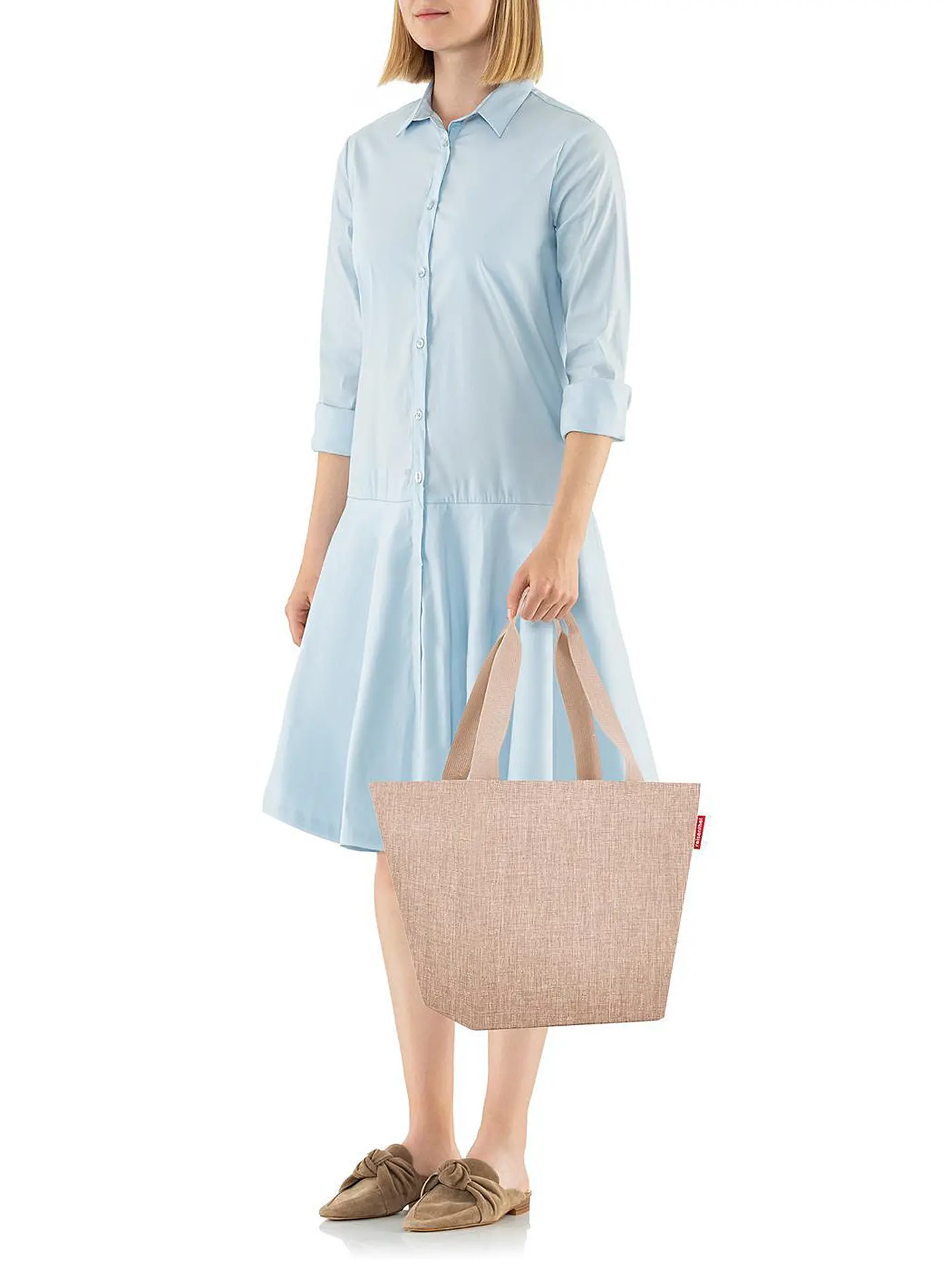 REISENTHEL | Tasche - Shopper M Twist Silver | camel